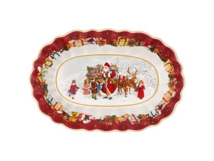 Veľká oválna misa Toy's Fantasy "Santa Clause a Deti" – Villeroy & Boch 1