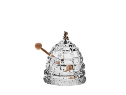 Dóza na med z olovnatého krištáľu- Včielka 250ml